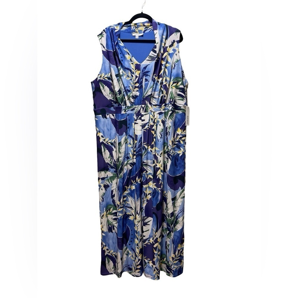NWT Chico’s Tropical Print Pleat Front Maxi Dress Size XXL/20 (Chico’s Size 4)